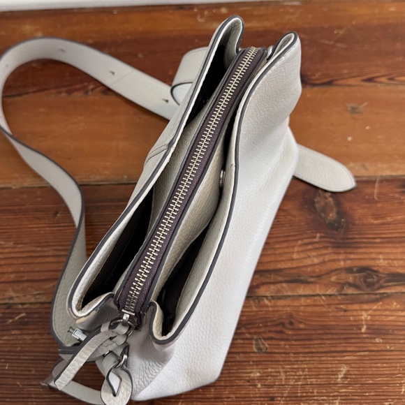 Radley London Dukes Place Medium Compartment Crossbody Gray Smooth Leather Silve - Picture 8 of 16